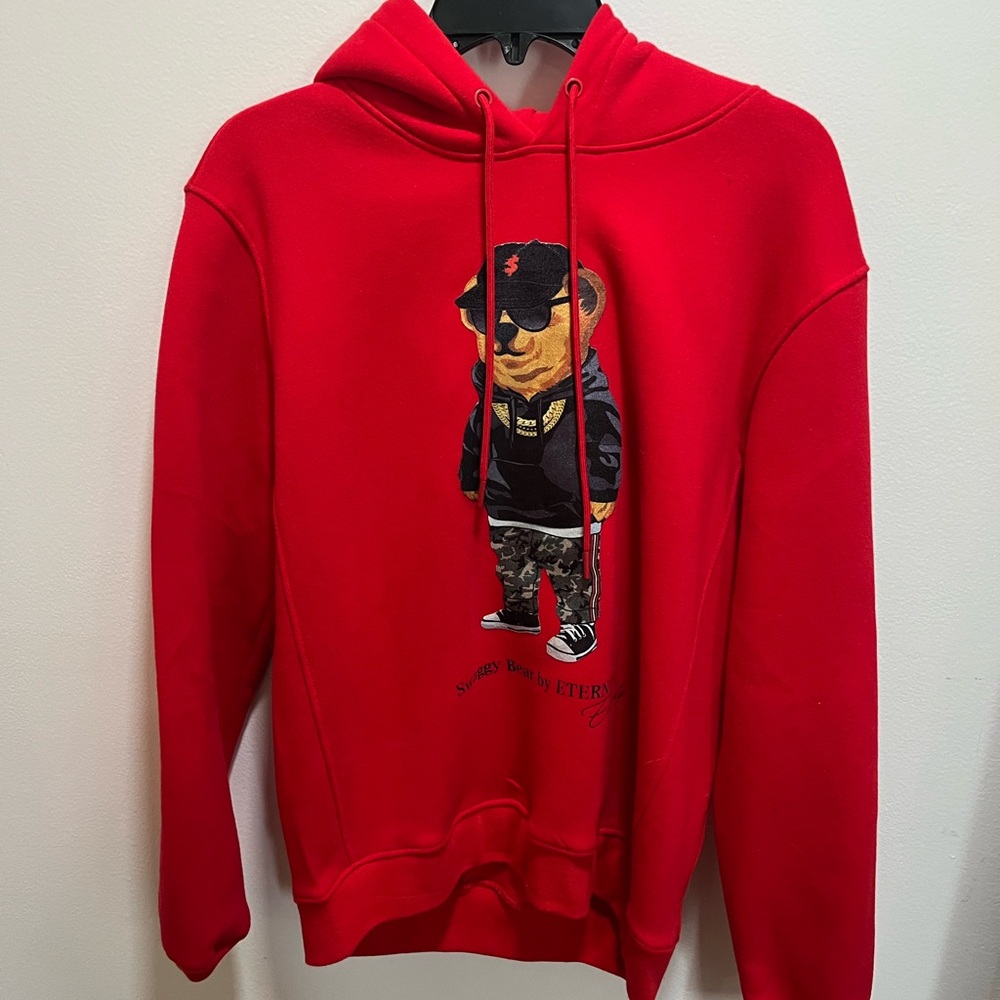 NWOT Swaggy Bear Red Graphic Hoodie